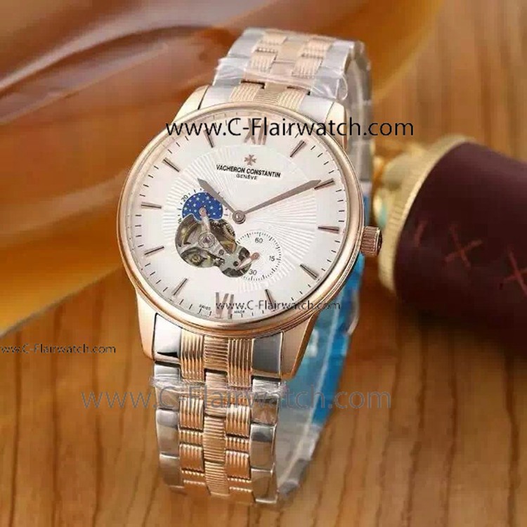 Vacheron Constantin Geneve Fake Watch 2 T Rose Gold with Moonpha